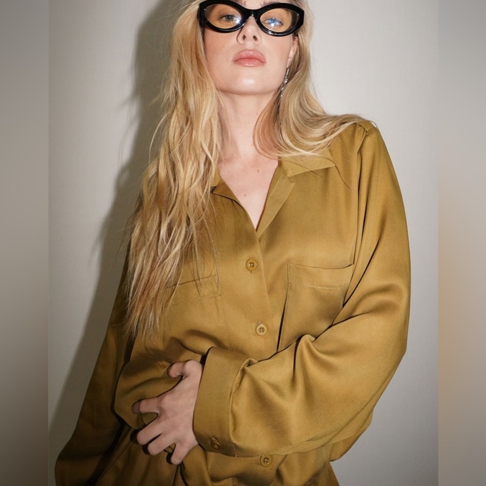 LNA Military Drawstring Blouse - Picture 2 of 7